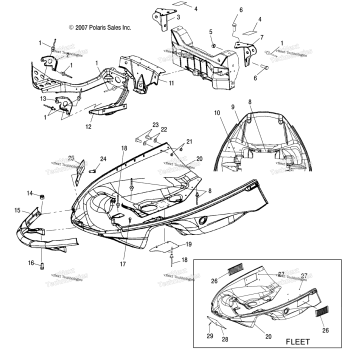 BODY, NOSEPAN ASM. & FRONT BUMPER