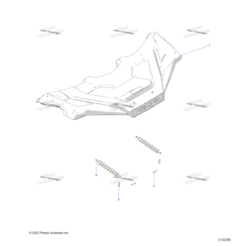 BODY, FRONT STORAGE COVER