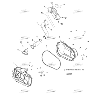 DRIVE TRAIN, CLUTCH COVER AND DUCTING