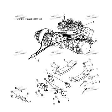 ENGINE MOUNTING /7CSA/NP7CS/7CSA/7CSB/NE8CS/8CSA/NP8CS/8CSA/8CSB