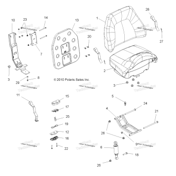 BODY, PASSENGER SEAT BOTTOM & SEAT BACK
