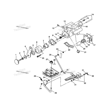 REAR BRAKE/FOOT PEDAL ASSEMBLY 2X4 350L