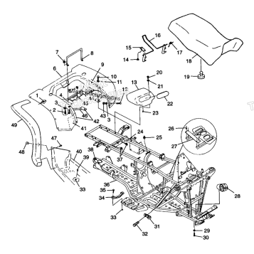 REAR CA & SEAT S98CH50E (4950135013A005)