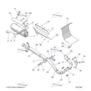 ENGINE, EXHAUST A22SDE57B4