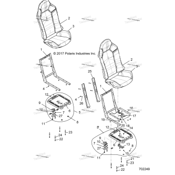 BODY, SEAT ASM. AND SLIDER