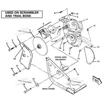 RIGHT HAND GEARCASE & BRAKE MOUNTING