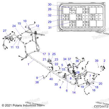 ELECTRICAL, WIRE HARNESS, CHASSIS, DELUXE RIDE COMMAND