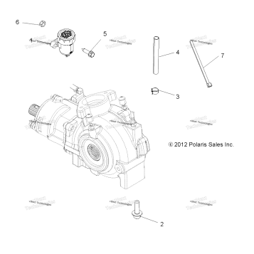 DRIVE TRAIN, GEARCASE MOUNTING, FRONT