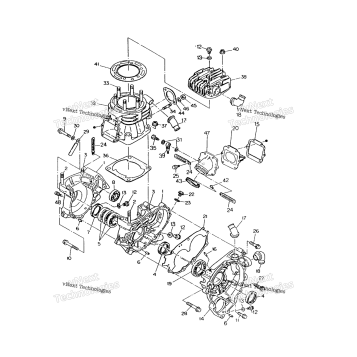 CRANKCASE & CYLINDER 350 4X4 / W928139