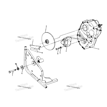 RIGHT HAND GEARCASE & BRAKE MOUNTING BIG BOSS 4X6
