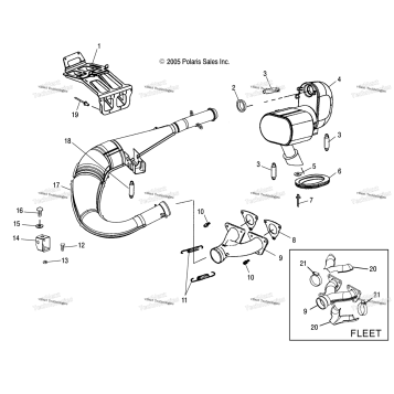 ENGINE, EXHAUST SYSTEM