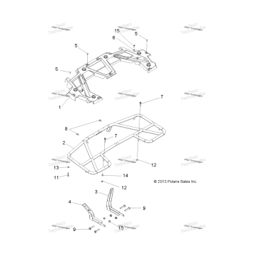 BODY, REAR RACK A13MS46AX