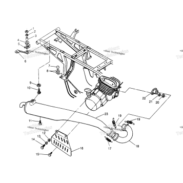 EXHAUST ASSEMBLY TRAIL BOSS