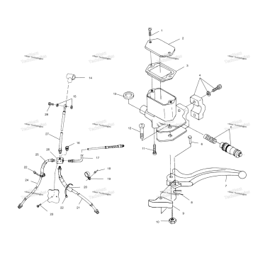 CONTROLS MASTER CYLINDER/BRAKE LINE