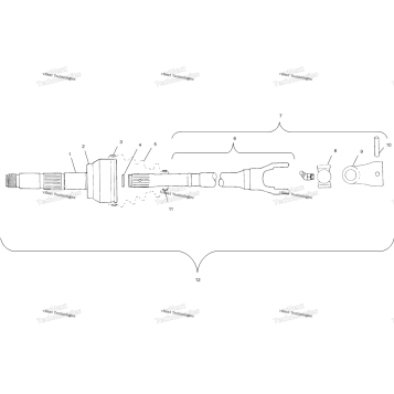 DRIVE SHAFT (4964376437E04)