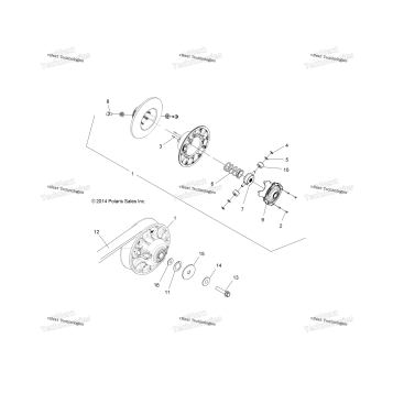 DRIVE TRAIN, SECONDARY CLUTCH