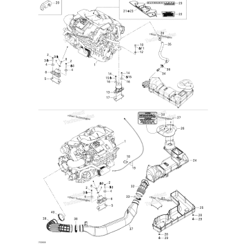 ENGINE AND AIR INTAKE SILENCER