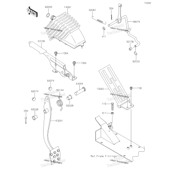 BRAKE PEDAL/THROTTLE LEVER