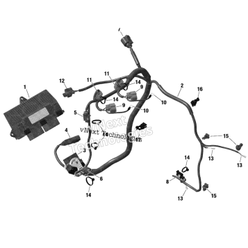 01 ROTAX - ELECTRICAL - ENGINE HARNESS / ELECTRONIC MODULE - 600 ACE