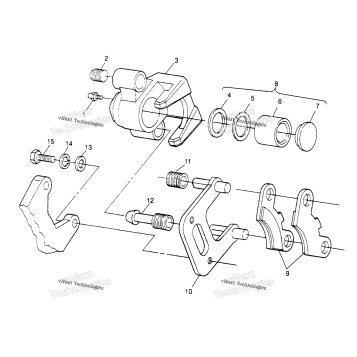 FRONT BRAKE ASSEMBLY 2X4 400L
