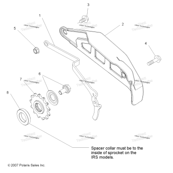 DRIVE TRAIN, FRONT SPROCKET GUARD