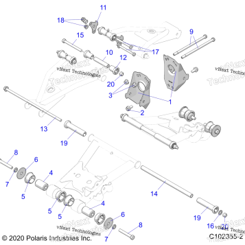 SUSPENSION, MIDDLE CONTROL ARM MOUNTING