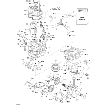 CRANKSHAFT, PISTONS AND CYLINDER