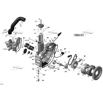 PTO COVER AND MAGNETO