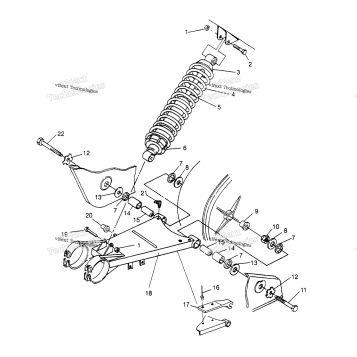 SWING ARM/SHOCK MOUNTING 6X6 300
