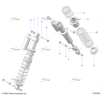 SUSPENSION, REAR SHOCK MOUNTING