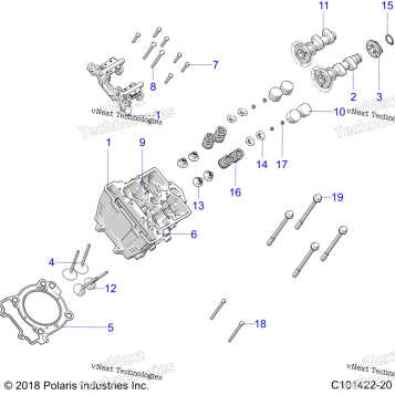 ENGINE, CYLINDER HEAD, CAMS AND VALVES