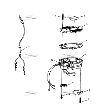 CONTROLS THROTTLE ASM./CABLE MAGNUM 2X4