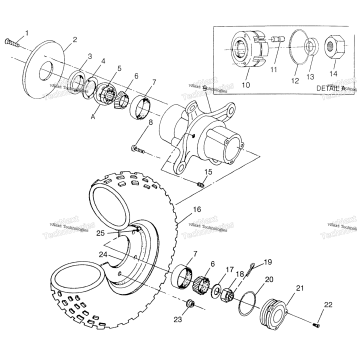 FRONT WHEEL SPORTSMAN 500 W97CH50A
