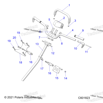 STEERING, HANDLEBAR, STEERING POST
