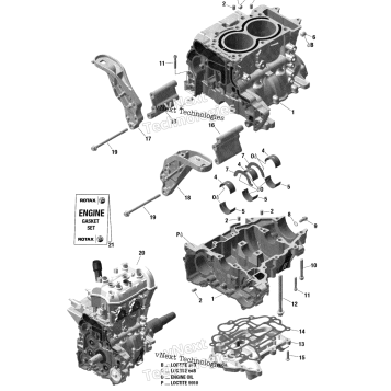 01 ROTAX - ENGINE - CRANKCASE - 600 ACE