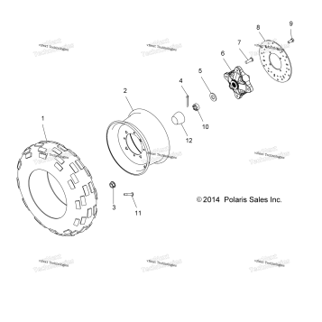 WHEELS, FRONT TIRE & BRAKE DISC A16DAA57A5/A7/L2