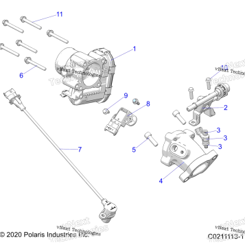 ENGINE, THROTTLE BODY & FUEL RAIL