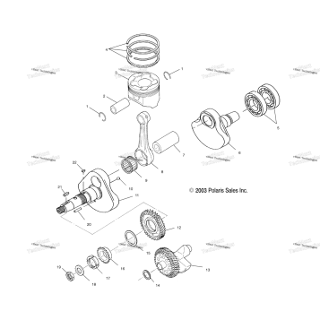 CRANKSHAFT AND PISTON