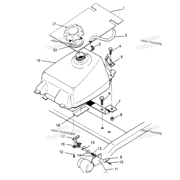 FUEL TANK ASSEMBLY 6X6 400L