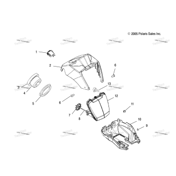 HEADLIGHT POD & SPEEDOMETER