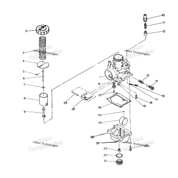 CARBURETOR ASSEMBLY 250 2X4