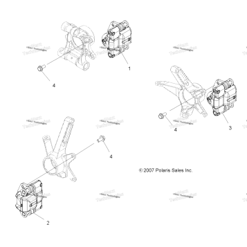 BRAKES, BRAKE CALIPER MOUNTING