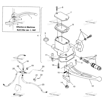 CONTROLS MASTER CYLINDER/BRAKE LINE SPORT 400L W97BA38C & TRAIL BLAZER