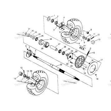 REAR WHEEL DRIVE ASSEMBLY TRAIL BOSS