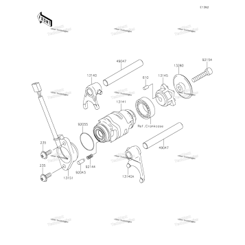 GEAR CHANGE DRUM/SHIFT FORK(S)