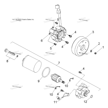 ENGINE, GENERATOR & STARTING MOTOR