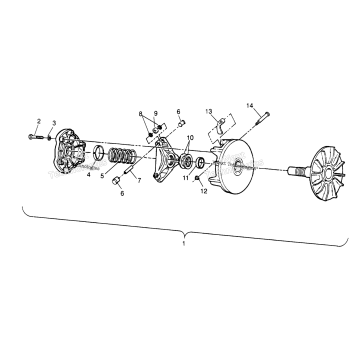 DRIVE CLUTCH ASSEMBLY 2X4 400L