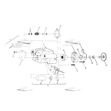 REAR BRAKE ASSEMBLY 4X4UPDATED 4/89
