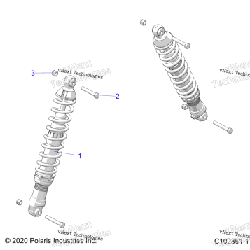 SUSPENSION, FRONT SHOCK A24SHS57CP