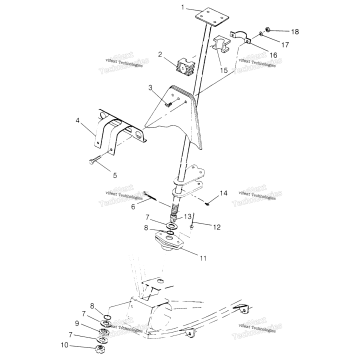 STEERING POST SPORTSMAN 4X4